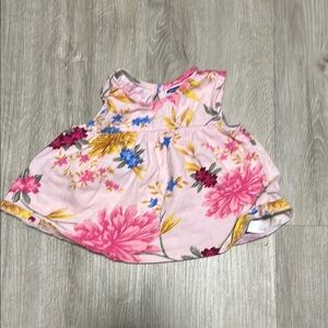 4/$30 Floral Pink Sleeveless Baby Top